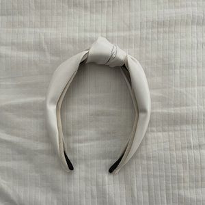 White leather headband
